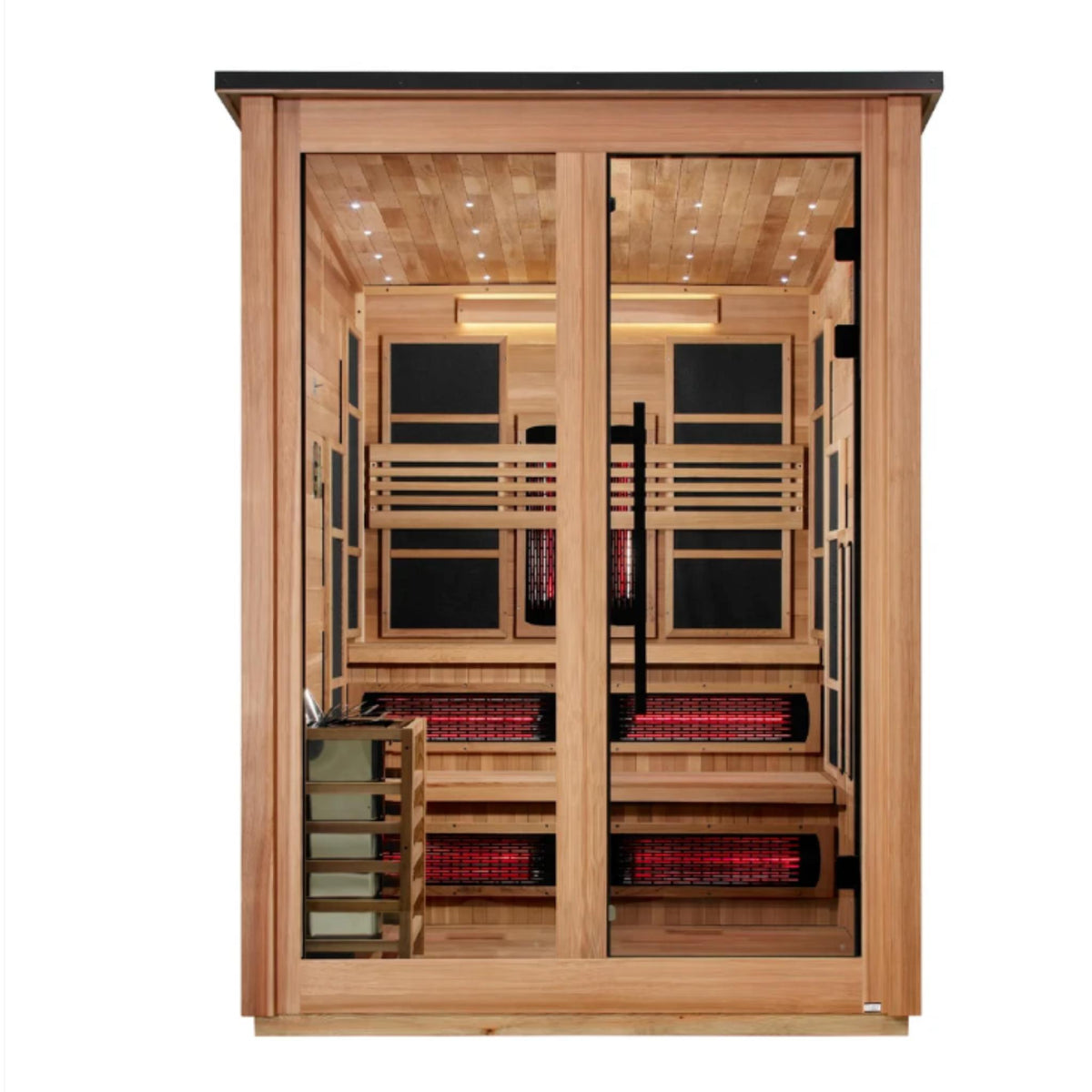 Golden Designs Kaskinen | Pacific Cedar Barn Hybrid Outdoor Sauna | 6 Person
