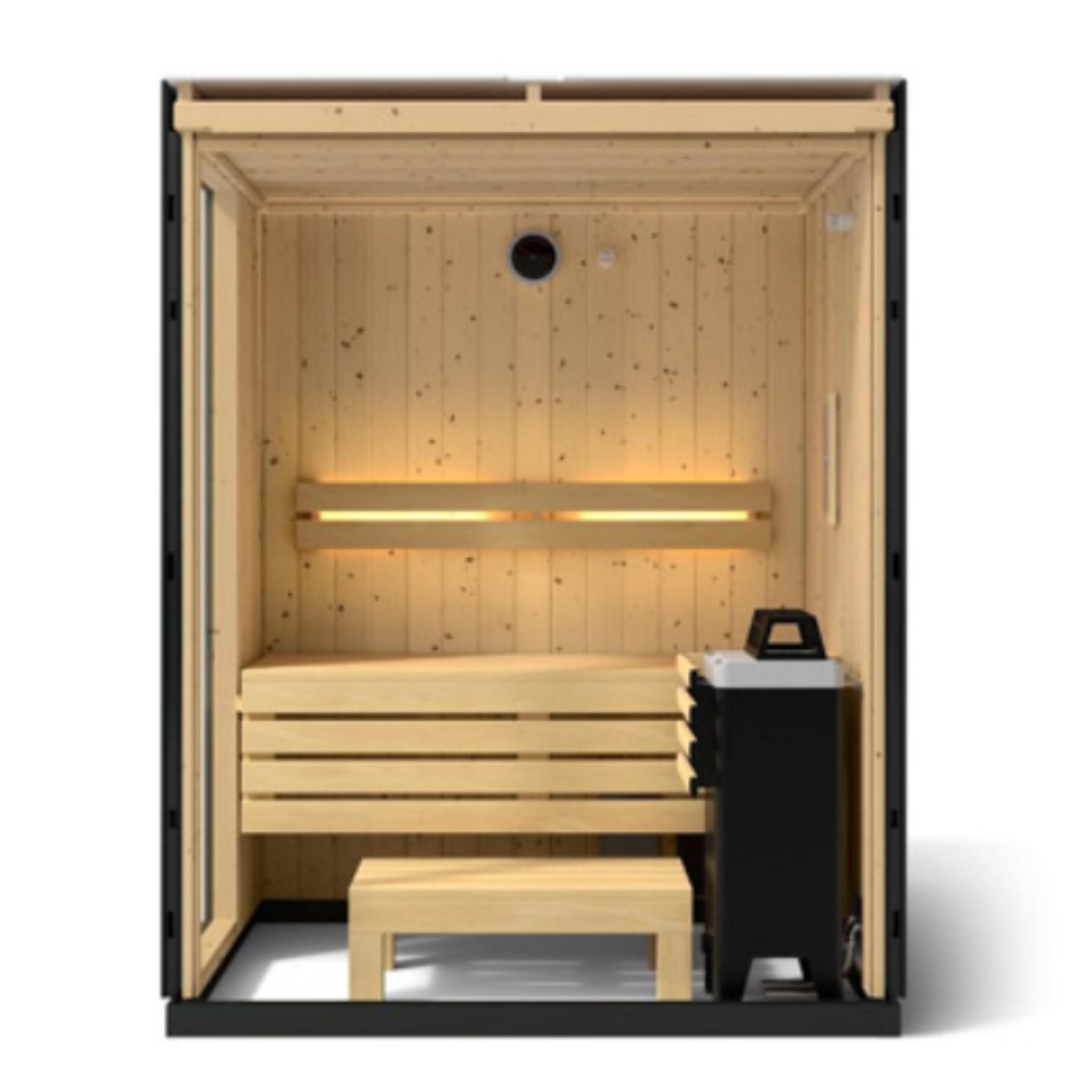 Kohler C1 Indoor Sauna Graphite Grey | Uo to 5-Person Home Sauna Kit