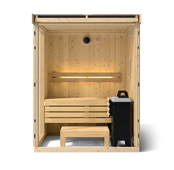Kohler C1 Indoor Sauna Scandinavian Spruce | Uo to 5-Person Home Sauna Kit