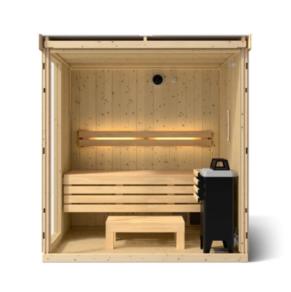 Kohler C1 Indoor Sauna Scandinavian Spruce | Uo to 5-Person Home Sauna Kit