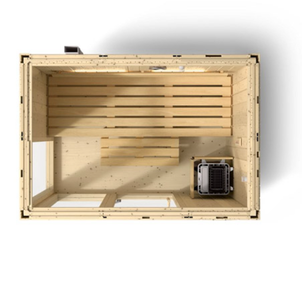 Kohler C1 Indoor Sauna Scandinavian Spruce | Uo to 5-Person Home Sauna Kit