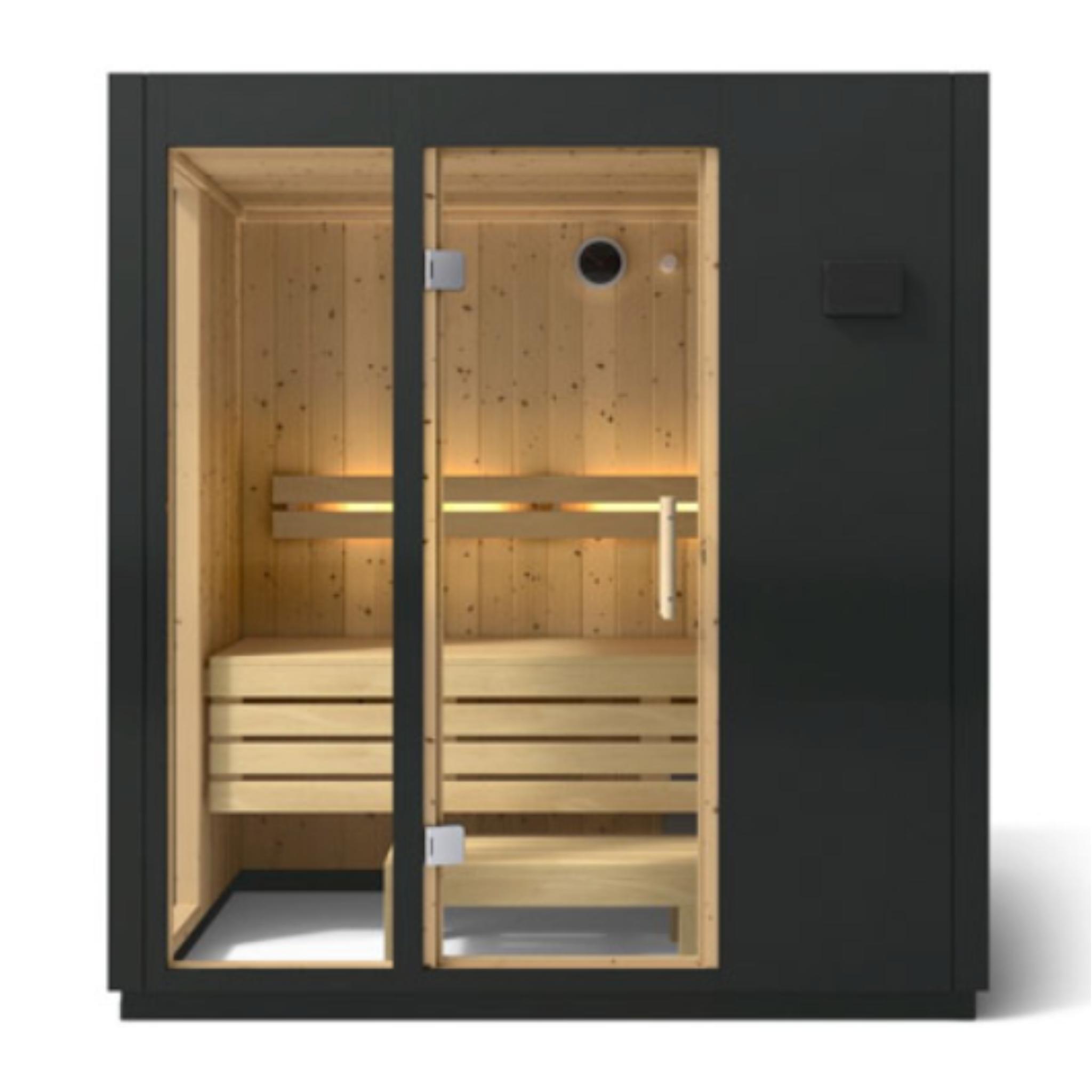 Kohler C1 Indoor Sauna Graphite Grey | Uo to 5-Person Home Sauna Kit