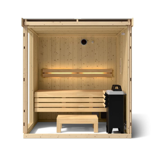 Kohler C1 Indoor Sauna Scandinavian Spruce | Uo to 5-Person Home Sauna Kit