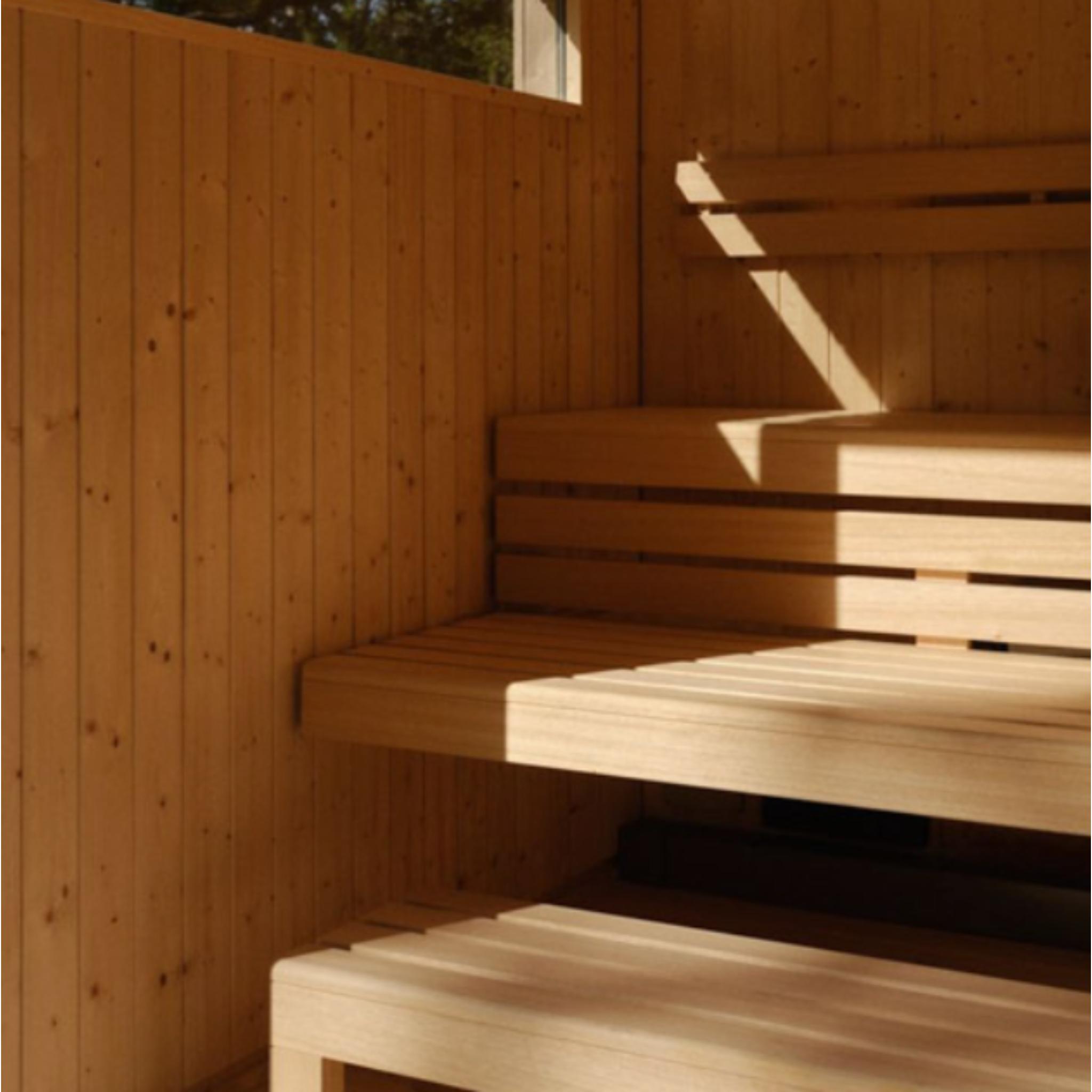 Kohler C2 Outdoor Sauna Weathered Grey | Up to 6-Person Scandinavian Sauna