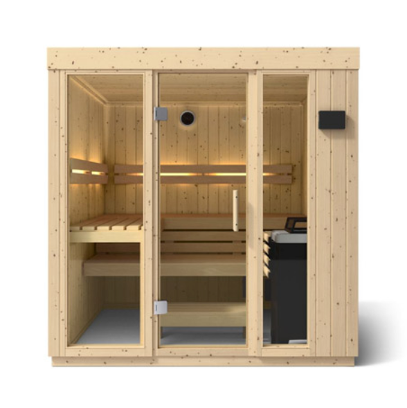 Kohler C1 Indoor Sauna Scandinavian Spruce | Uo to 5-Person Home Sauna Kit