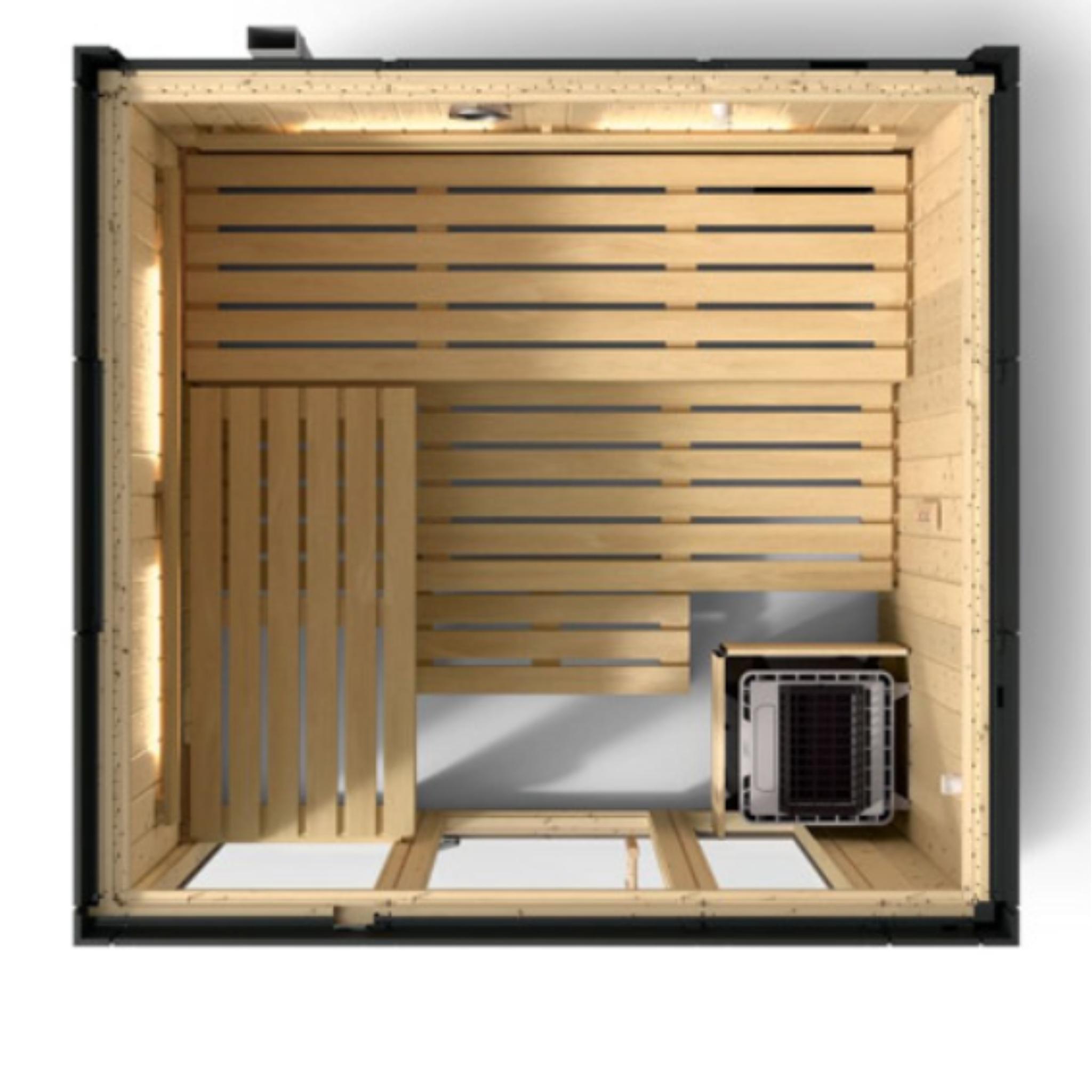 Kohler C1 Indoor Sauna Graphite Grey | Uo to 5-Person Home Sauna Kit