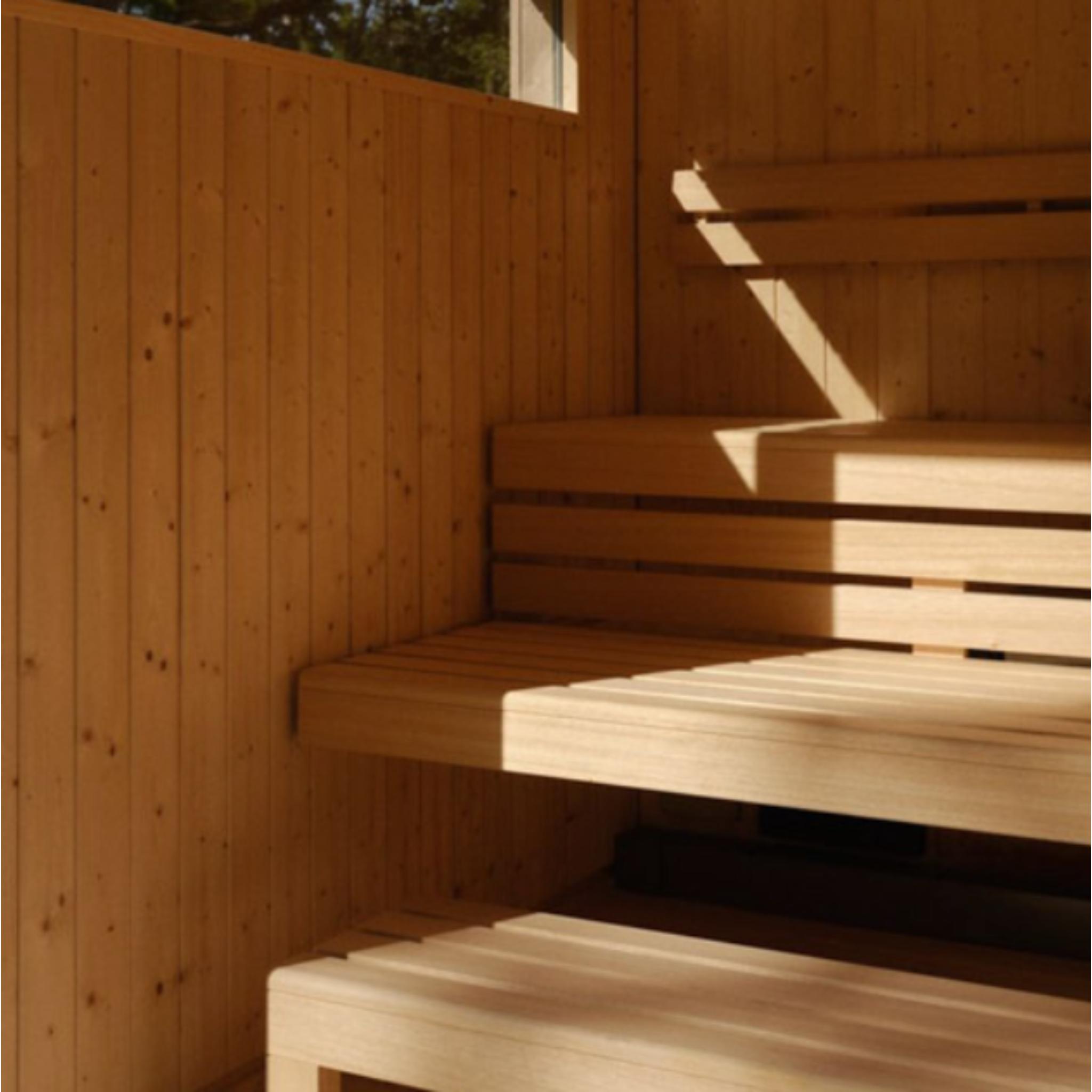 Kohler C2 Outdoor Sauna Weathered Grey | Up to 6-Person Scandinavian Sauna