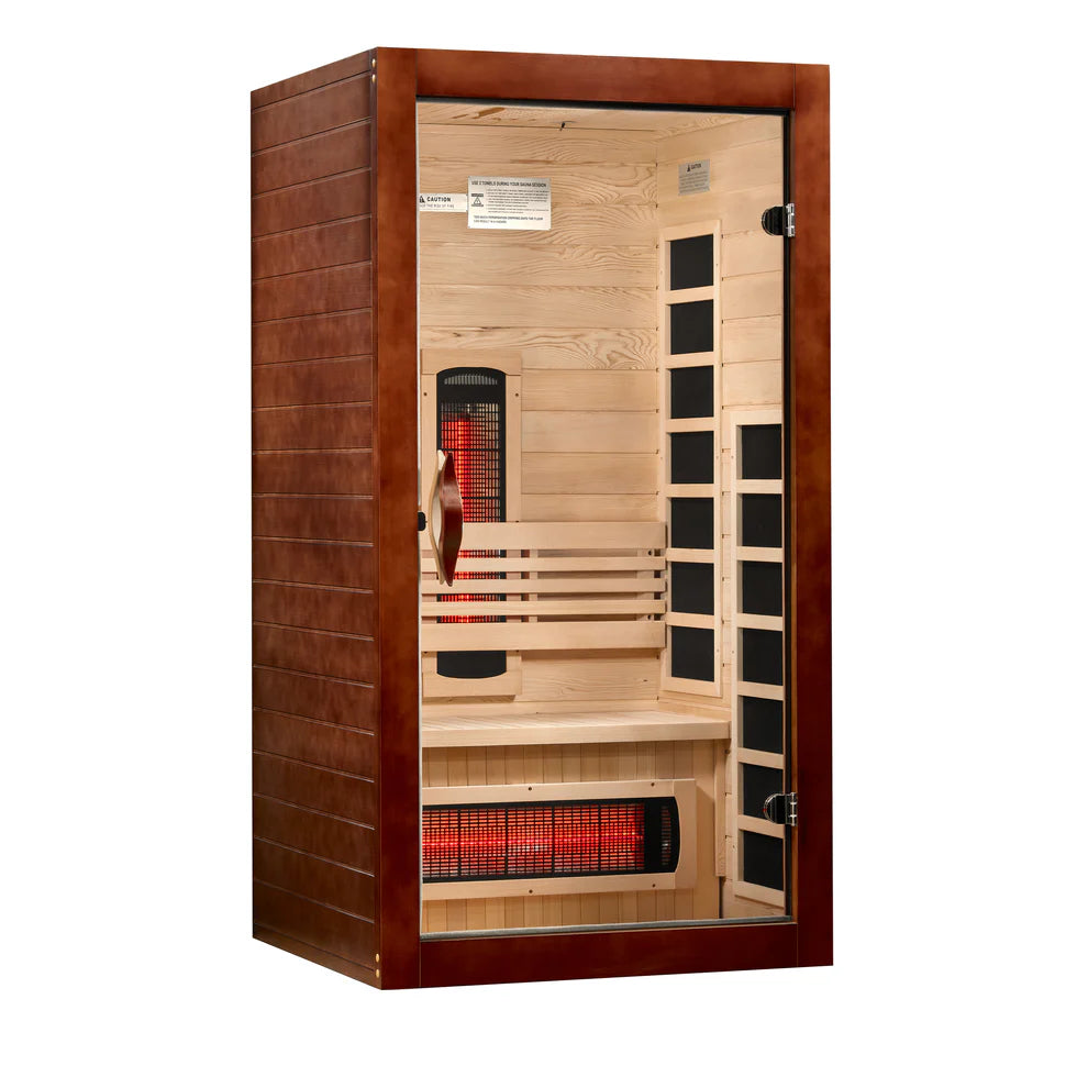 Santorini 1-2-Person Full Spectrum Near Zero EMF FAR Infrared Sauna
